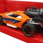 Die-Cast Smoke Pull Back car for kids - Orange - Image 5
