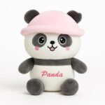 Cap Panda Grey and Pink Teddy