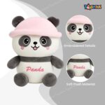 Cap Panda Grey and Pink Teddy - Image 3