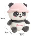 Cap Panda Grey and Pink Teddy - Image 5