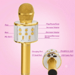 Karaoke Wireless Bluetooth Mic for Singing / Rechargeable Kids Mic with Speakers 3-12 Years Assorted