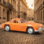 1908 Classic Car Die Cast 1.32- Mercedes Benz - Orange - Image 2
