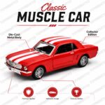 1908 Classic Car Die Cast 1.32 - Ford Mustang Red - Image 4