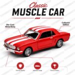 1908 Classic Car Die Cast 1.32 Scale - Ford Mustang Red - Image 4