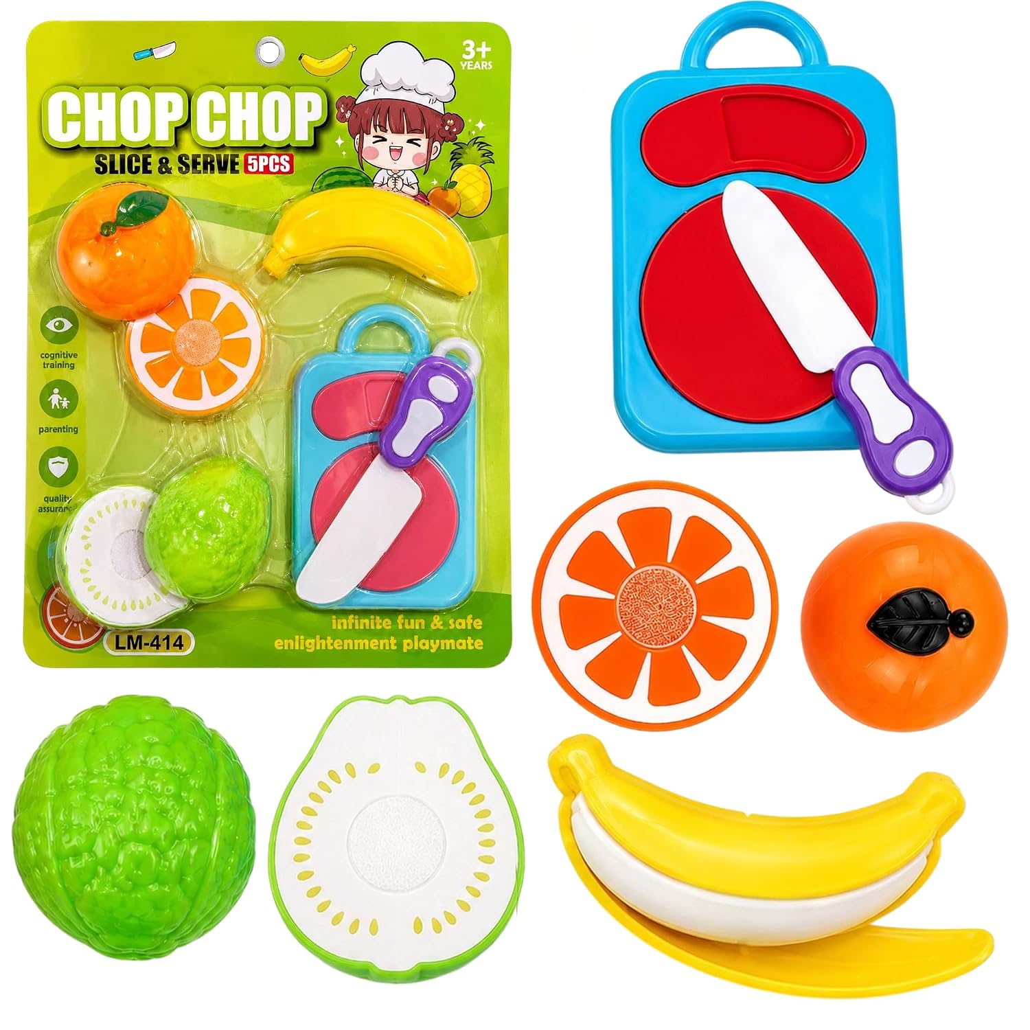 3130440 Chop Chop Slice & Serve 5 pcs - Fruit - Image 1