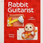 Rabbit Guitar Cute musician - Light & Music Toy - Image 2