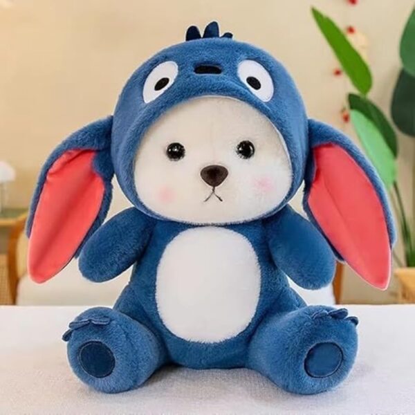 Stitch Hoodie Teddy Bear Blue - Medium
