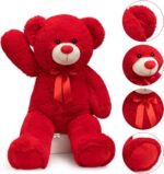Big Red teddy With Bow - 65 CM - Image 3