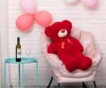 Big Red teddy With Bow - 65 CM - Image 5