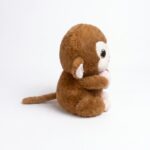 Cute Monkey With Peach - Brown - Image 3