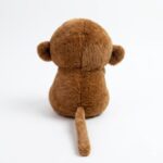 Cute Monkey With Peach - Brown - Image 4