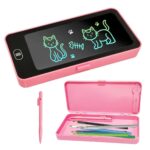 Drawing pen Case with Strawberrys and Bunny Design - Pink - Image 2