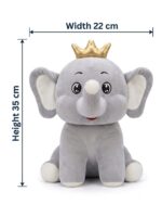 Cute Crown Elephant Plush Toy - Image 2