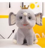 Cute Crown Elephant Plush Toy - Image 5
