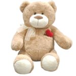 Teddy Plush Brown with Heart - Image 2