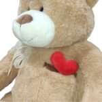 Teddy Plush Brown with Heart - Image 5