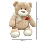 Teddy Plush Brown with Heart - Image 7