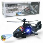 Combat Fighter Projections Swat Aircraft Helicopter Chopper Vehicle Toy Light, Music
