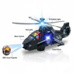 Combat Fighter Projections Swat Aircraft Helicopter Chopper Vehicle Toy Light, Music - Image 5