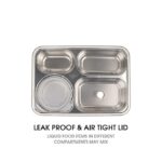 Gibo Stainless Steel 4 component Lunch Box - Image 4