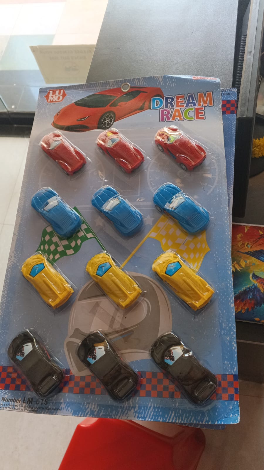 3145926 12 Piece Mini Racing Car Set Colourful Pull-Back Die-Cast Cars - Image 1