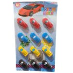 12 Piece Mini Racing Car Set Colourful Pull-Back Die-Cast Cars