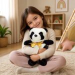 Sitting Panda with Golden Bow - 25 CM - Image 5