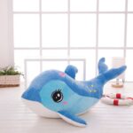 Cute Blue Whale Plush Toy with Star Pattern