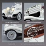Mercedes-Benz Classic 500K Diecast Metal Vintage Retro Pull Back Toy Car Gift for Kids -White - Image 4